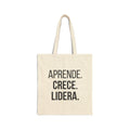 Tote bag natural EML con diseño Aprende. Crece. Lidera.